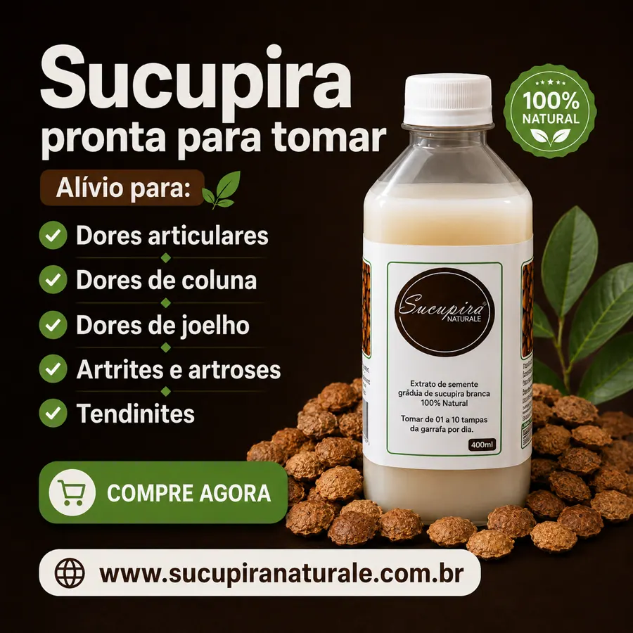Extrato de Sucupira Naturale — apoio natural para o conforto das articulações