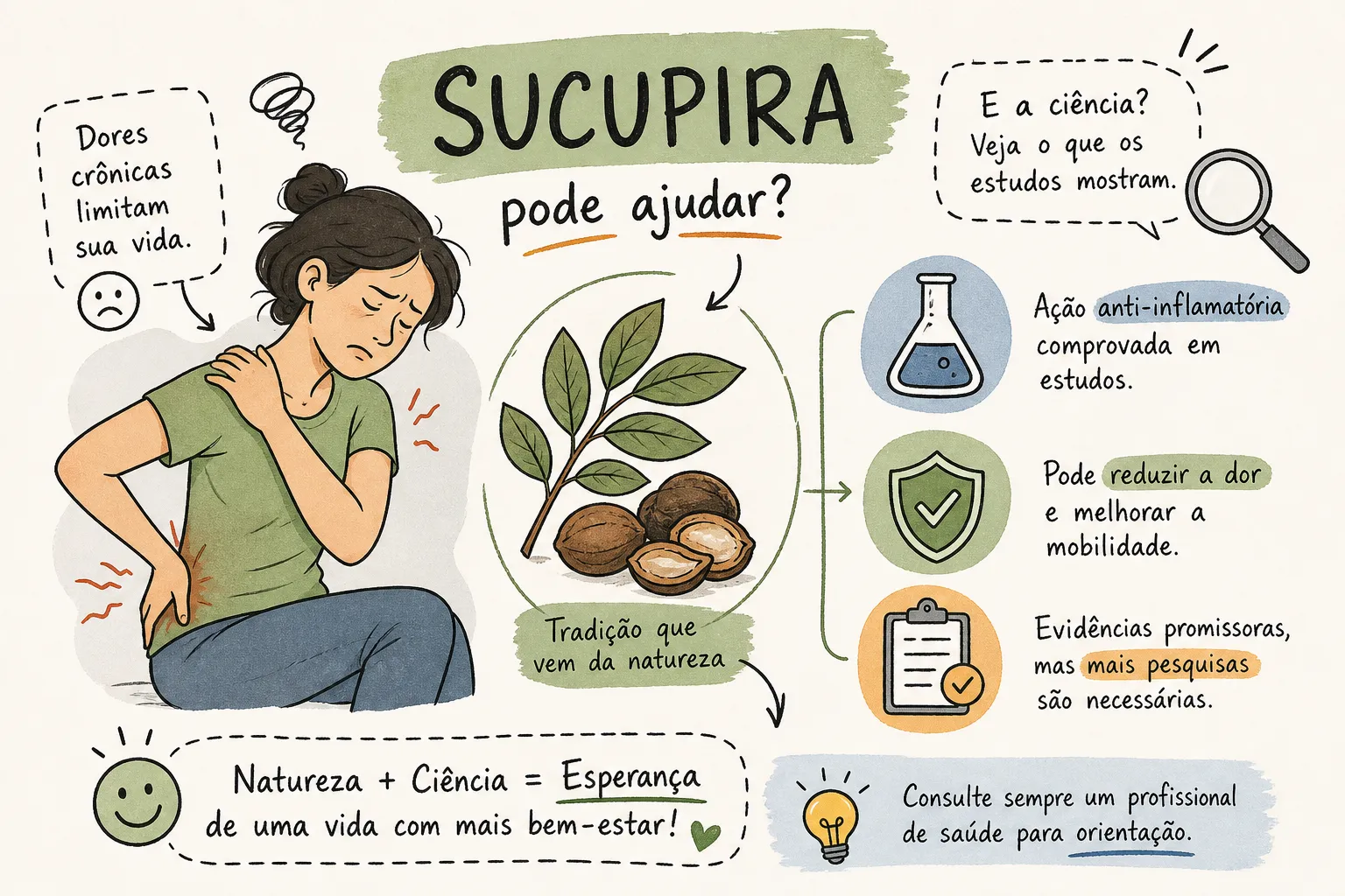 Sucupira alivia dores crônicas